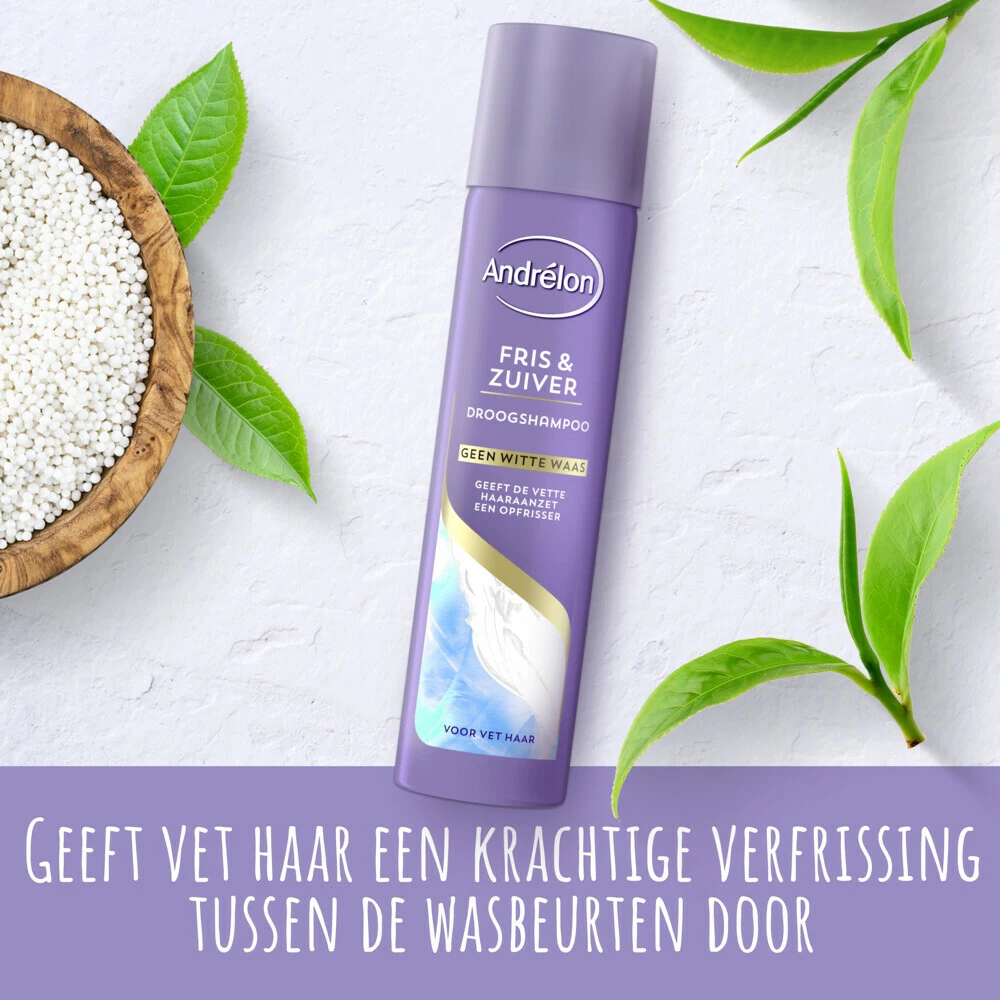 6x Andrelon Droogshampoo Klei Fris & Zuiver - Afbeelding 3