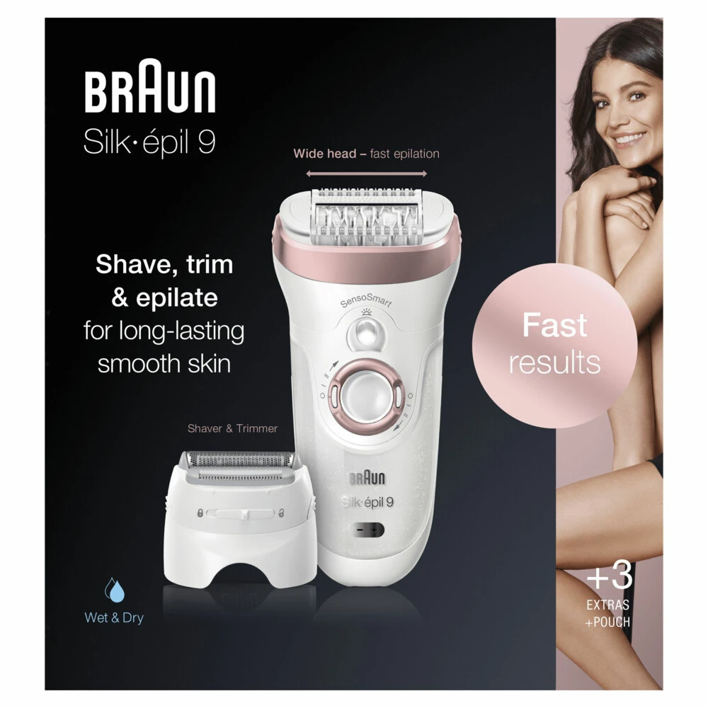Braun Epilator Silk-épil 9 9-720 Wit / Roségoud