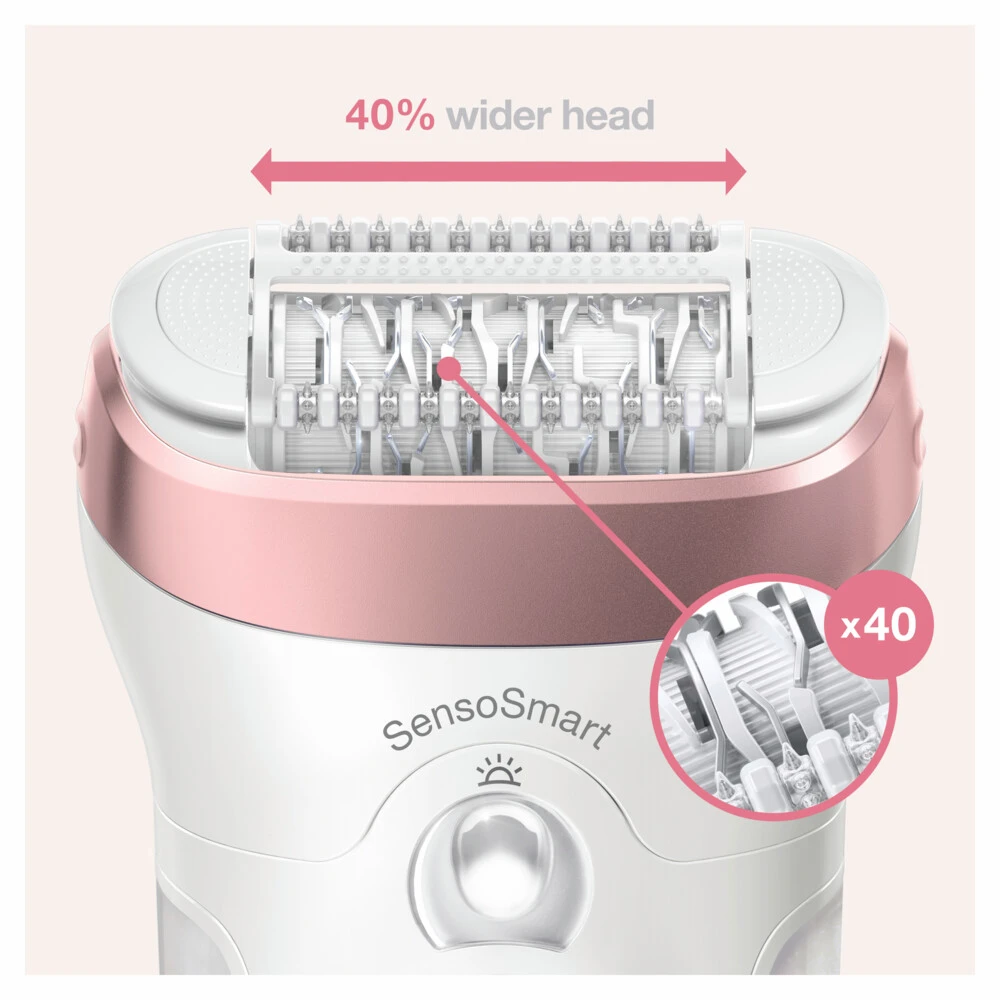 Braun Epilator Silk-épil 9 9-720 Wit / Roségoud - Afbeelding 5