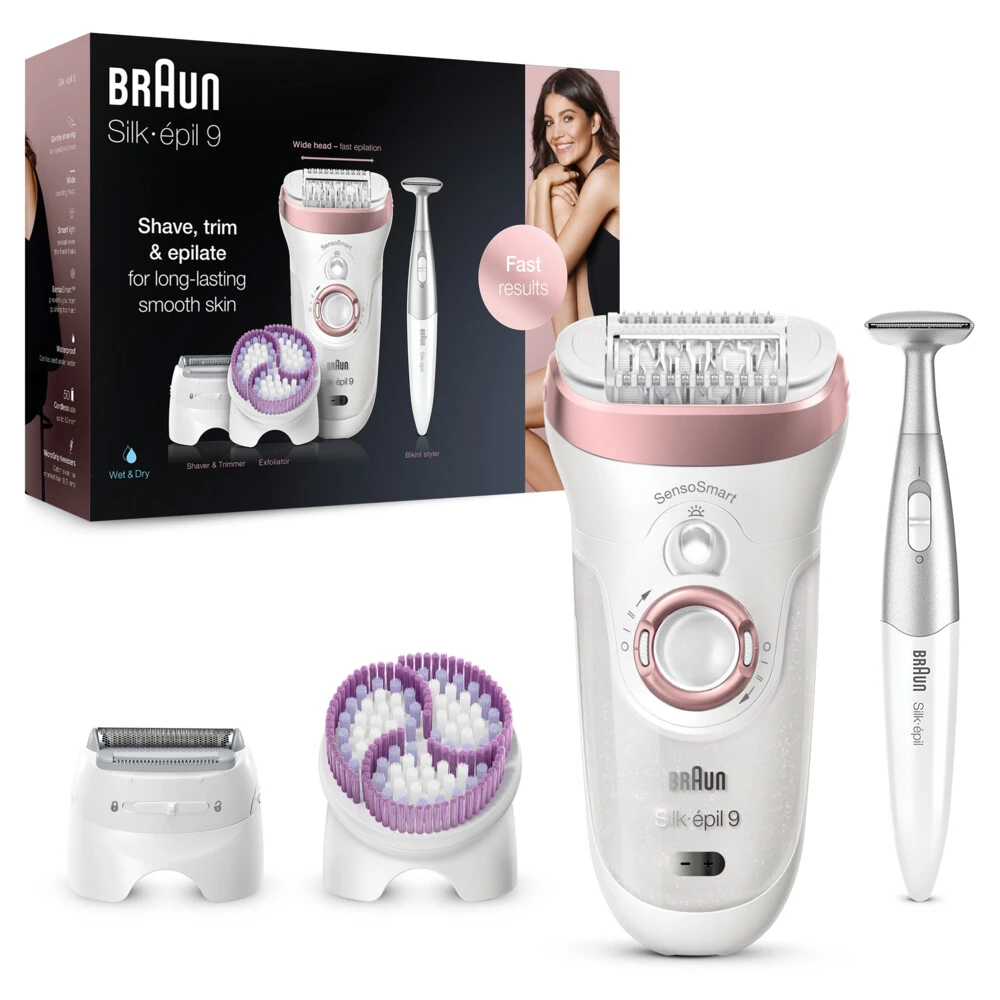 Braun Silk-épil 9 9-980 Epilator Wit / Roségoud