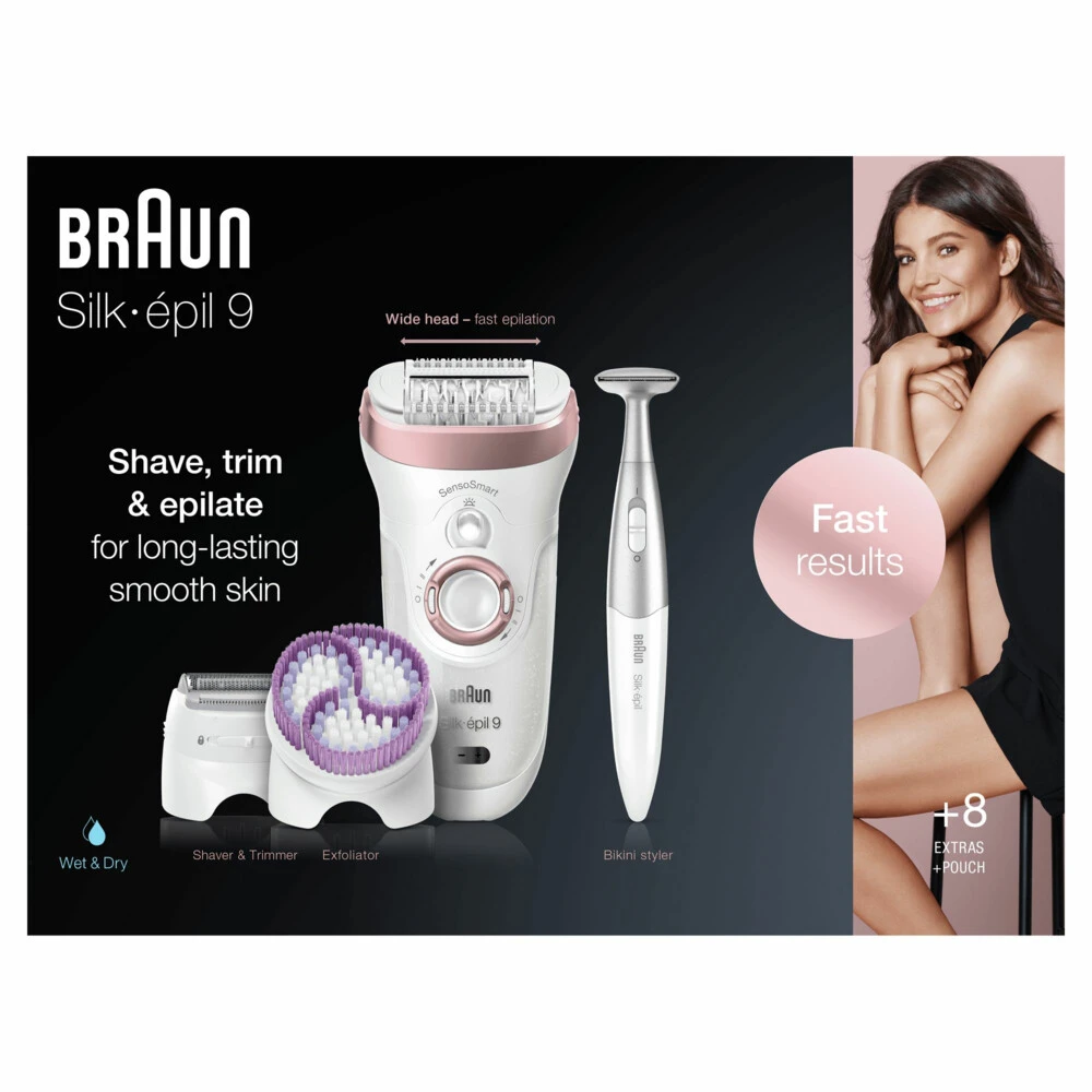 Braun Silk-épil 9 9-980 Epilator Wit / Roségoud - Afbeelding 6