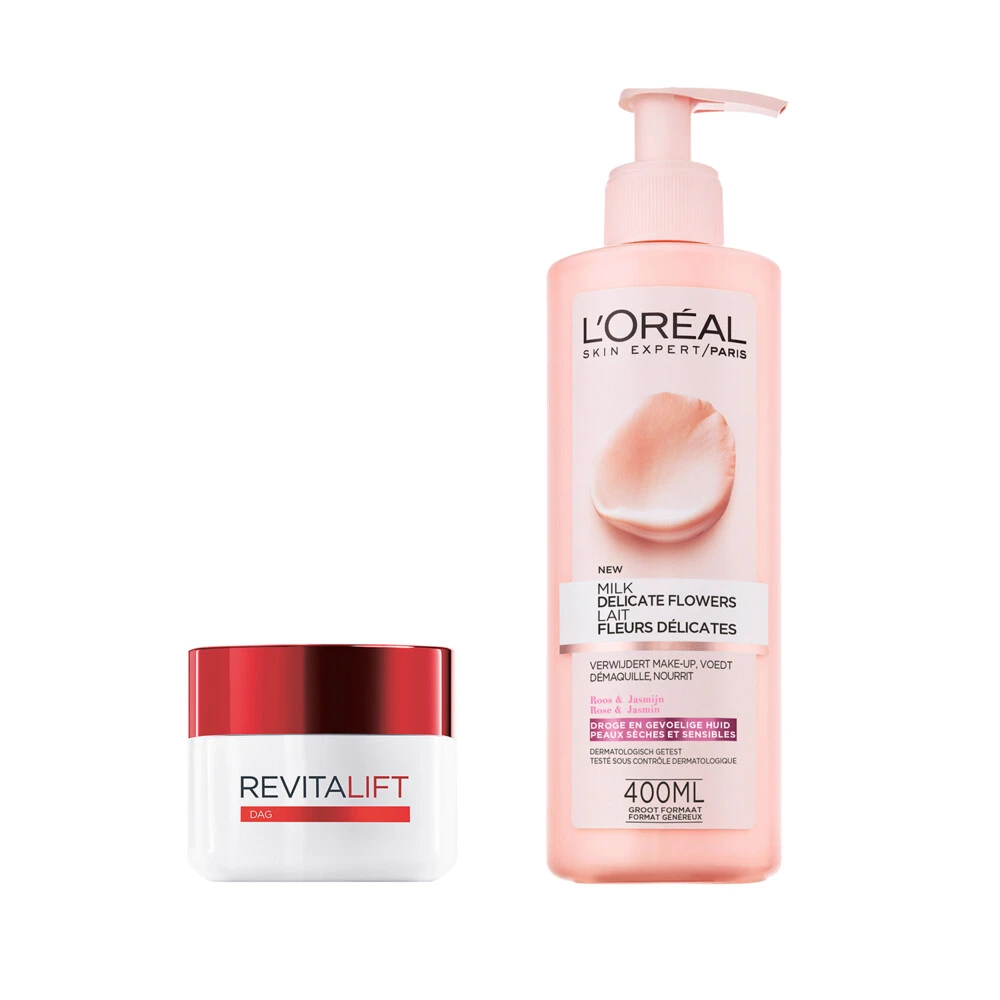 L'Oreal Lu0027Oréal Paris Revitalift Dagcrème & Reinigingsmelk Pakket