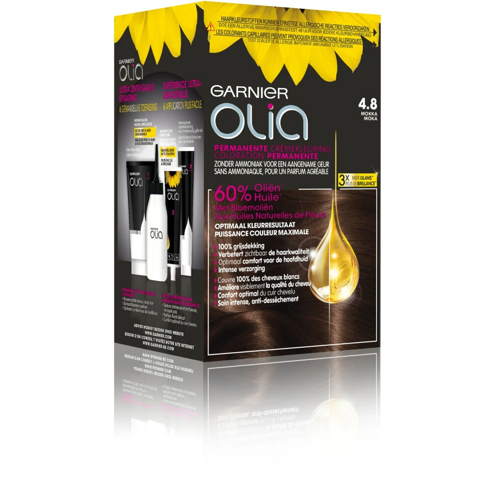 Garnier Olia Haarverf 4.8 - Mokka Bruin - Afbeelding 3