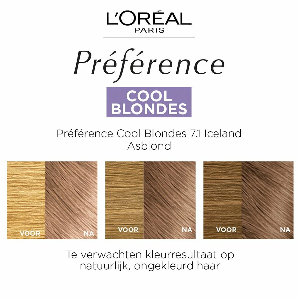 L'Oreal Lu0027Oréal Preference Haarkleuring 7.1 Iceland - Cool Blondes - Afbeelding 2