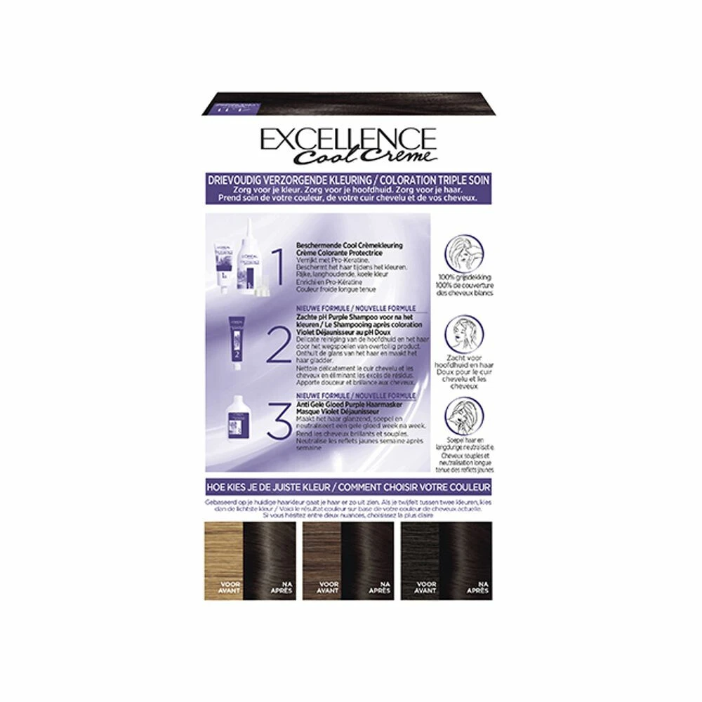 L'Oreal Lu0027Oréal Excellence Cool Cream 4.11 - Ultra Ash Bruin - Afbeelding 3