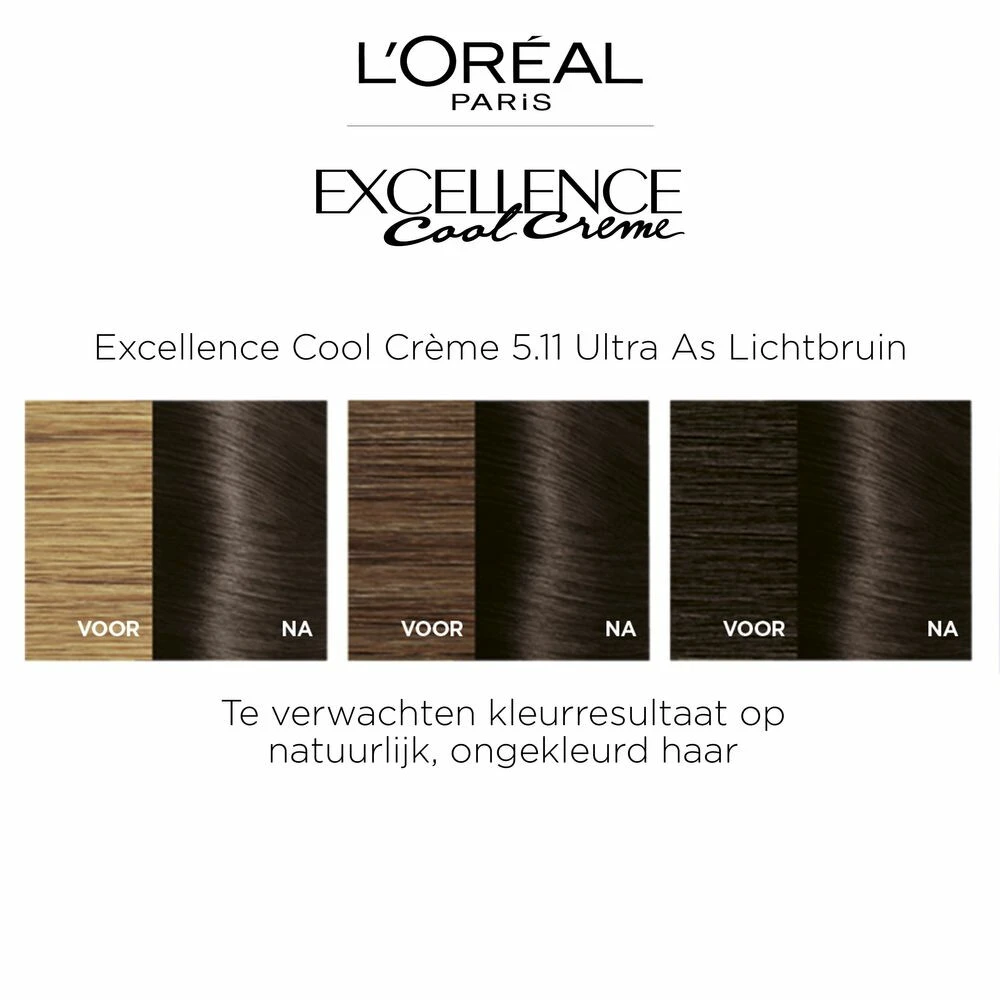 L'Oreal Lu0027Oréal Excellence Cool Cream 5.11 - Ultra Ash Lichtbruin - Afbeelding 4
