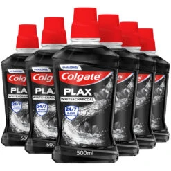 Colgate® 6x Colgate Mondwater Plax White + Charcoal