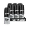 6x Axe Anti Transpirant Deodorant Spray Black Dry