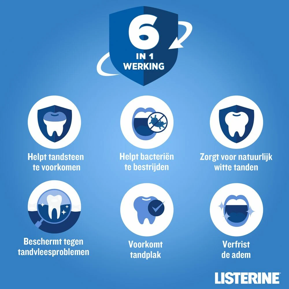 3x Listerine Mondwater Total Care Anti-Tandsteen - Afbeelding 4