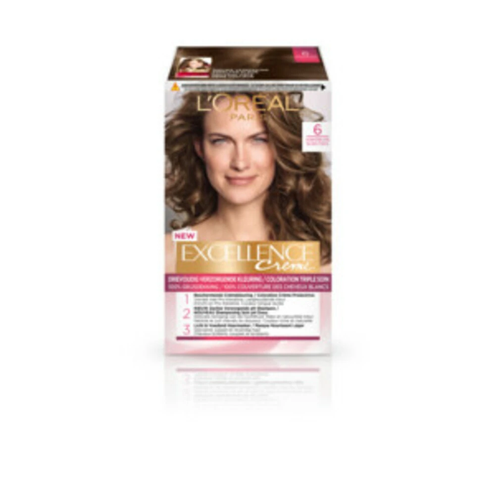 L'Oreal Lu0027Oréal Excellence Creme 6 Donker Blond + Magic Retouch Uitgroeispray Donkerblond 75 Ml Pakket - Afbeelding 2