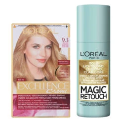 L'Oreal Lu0027Oréal Excellence Creme 9.3 Zeer Licht Goudblond + Magic Retouch Uitgroeispray Blond 75 Ml Pakket