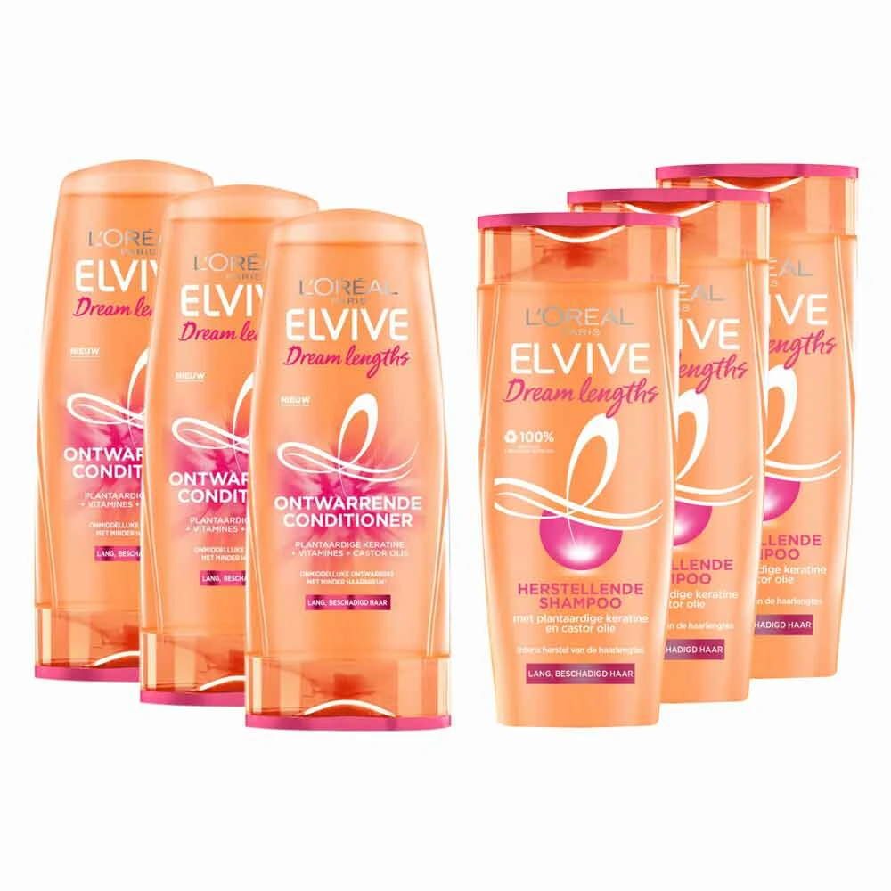 L'Oreal Lu0027Oréal Elvive Dream Lengths Shampoo En Conditioner Groot Pakket