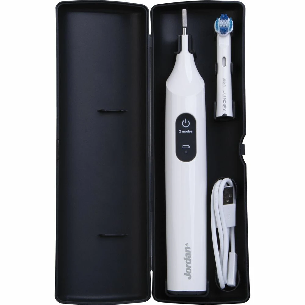 Jordan Elektrische Tandenborstel Clean Smile Zwart - Wit - Afbeelding 2