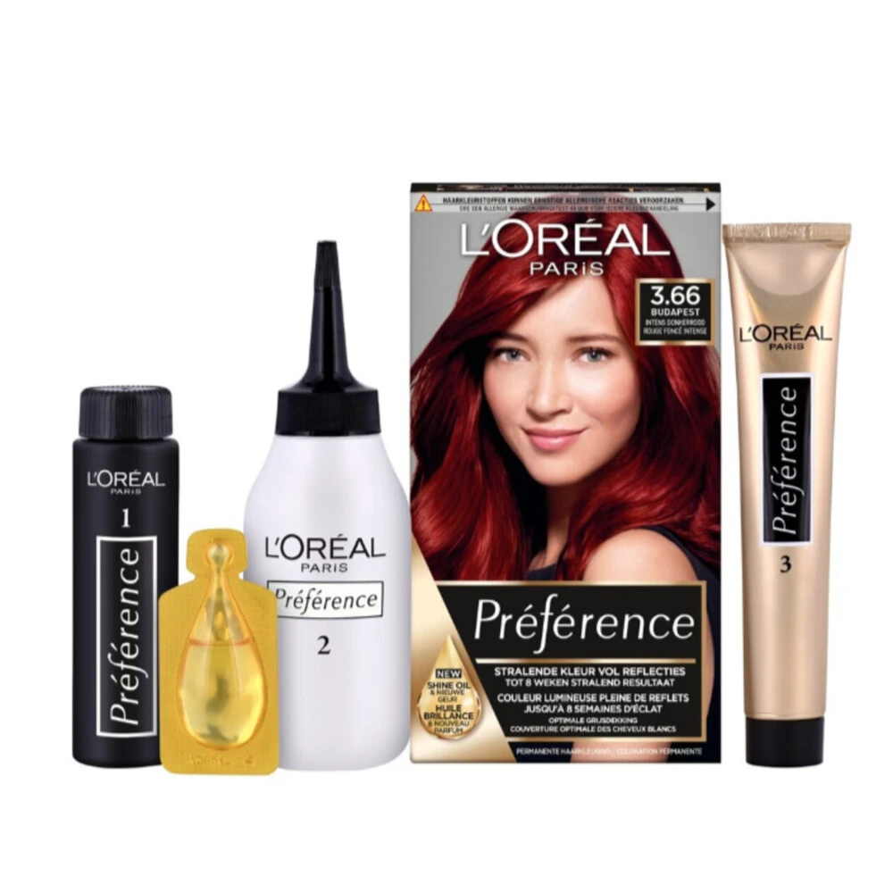 L'Oreal Lu0027Oréal Preference Haarkleuring 3.66 Intens Donkerrood - Afbeelding 4