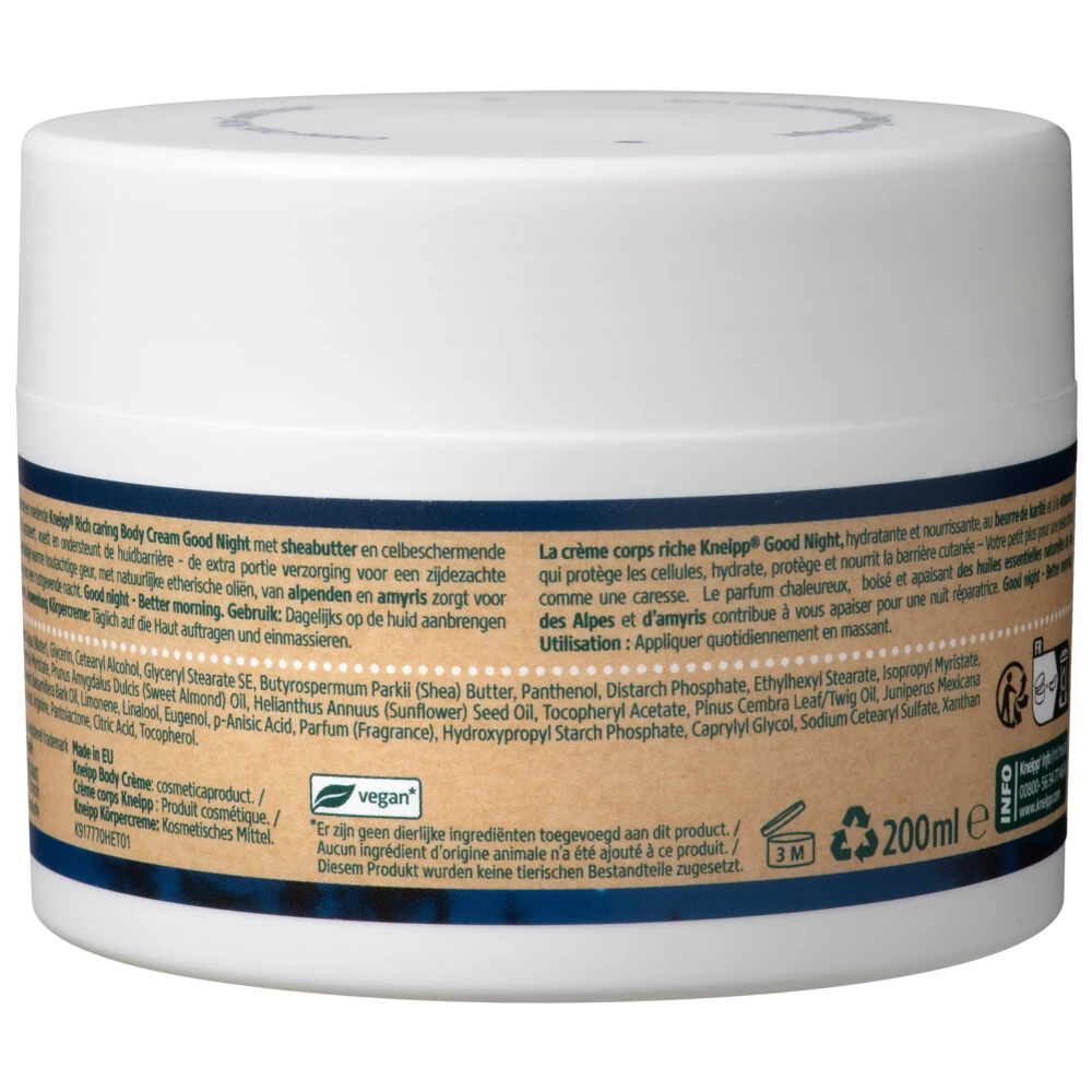 Kneipp Rich Caring Bodycrème Good Night - Afbeelding 2