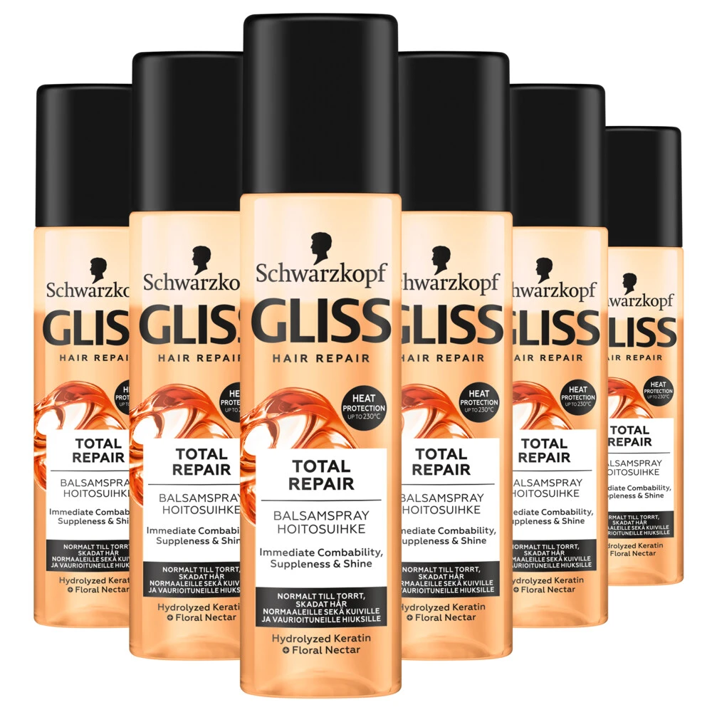 6x Gliss Anti-klit Spray Total Repair