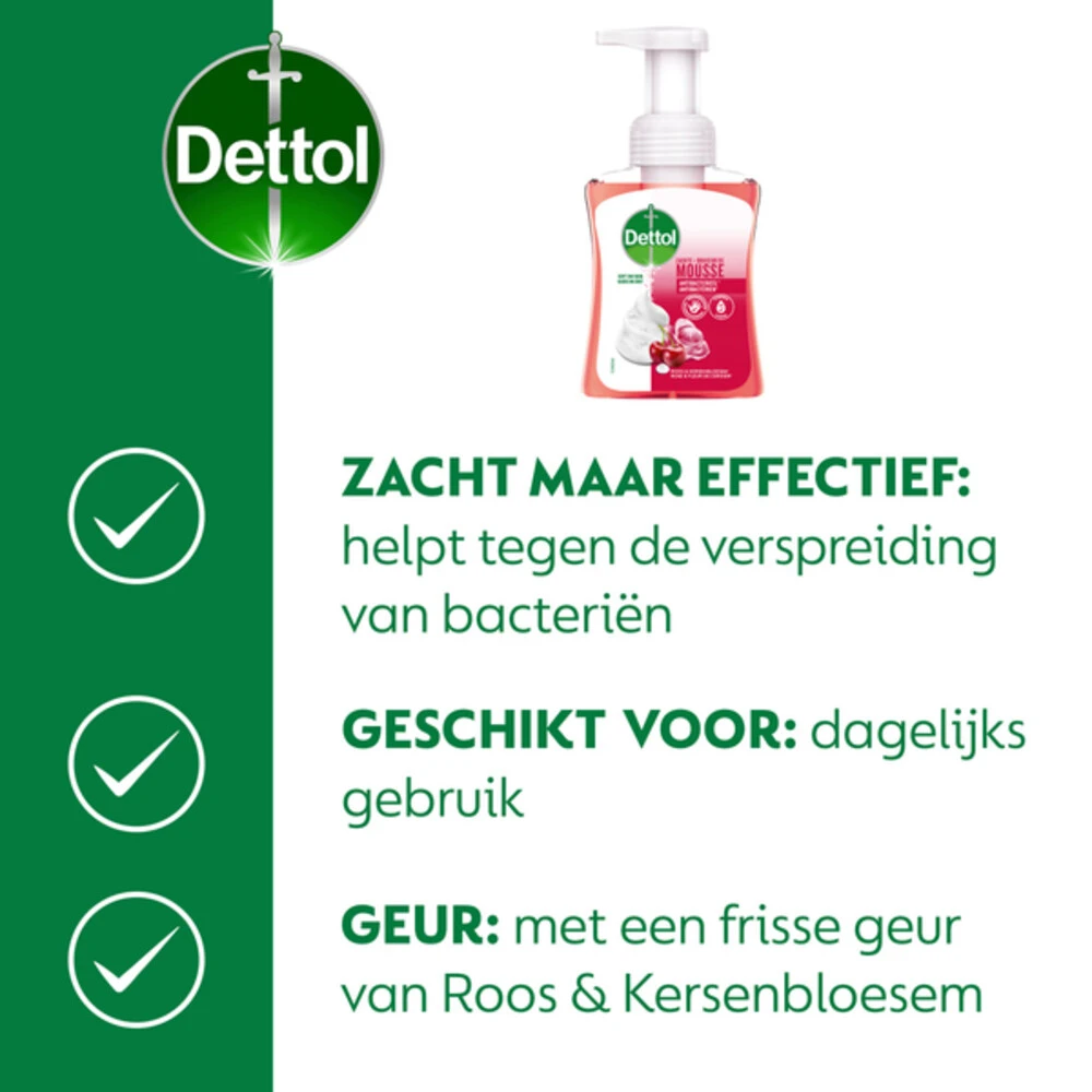 6x Dettol Foam Handzeep Rozen & Kers - Afbeelding 4