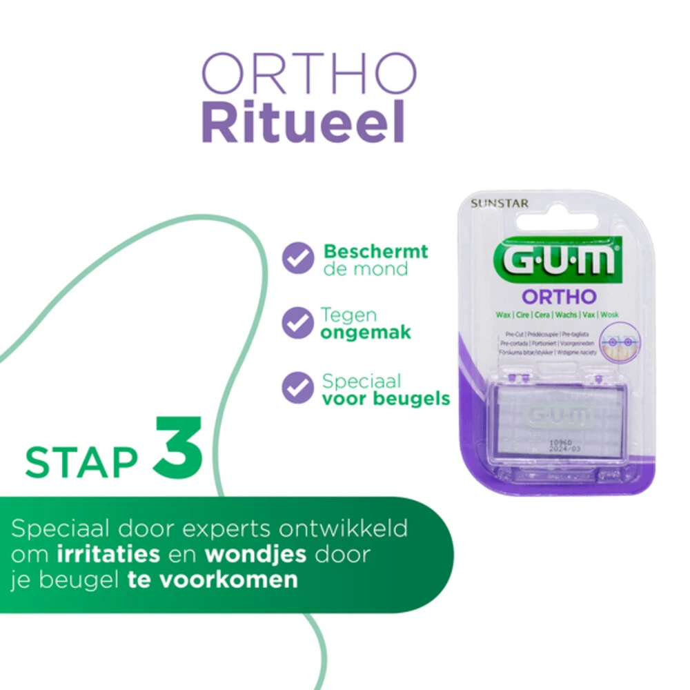 GUM® 3x GUM Ortho Wax - Afbeelding 2