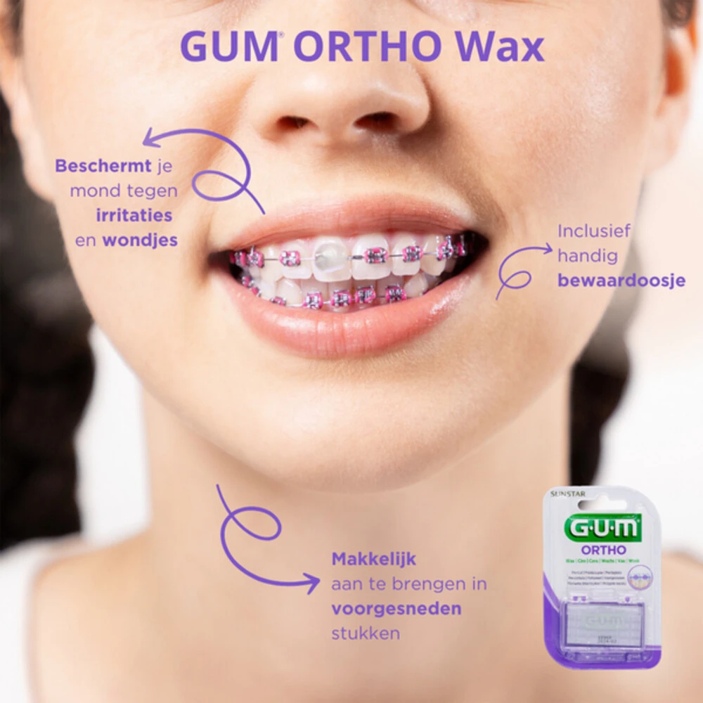 GUM® 3x GUM Ortho Wax - Afbeelding 3