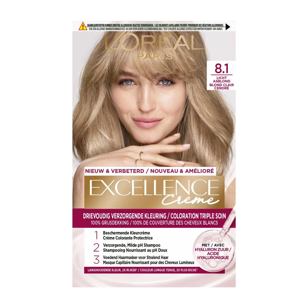 L'Oreal Lu0027Oréal Excellence Creme 8.1 Licht Asblond