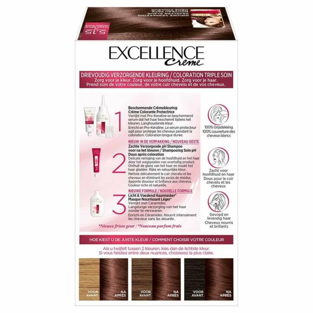 L'Oreal Lu0027Oréal Excellence Creme 5.15 IJs Kastanjebruin - Afbeelding 3