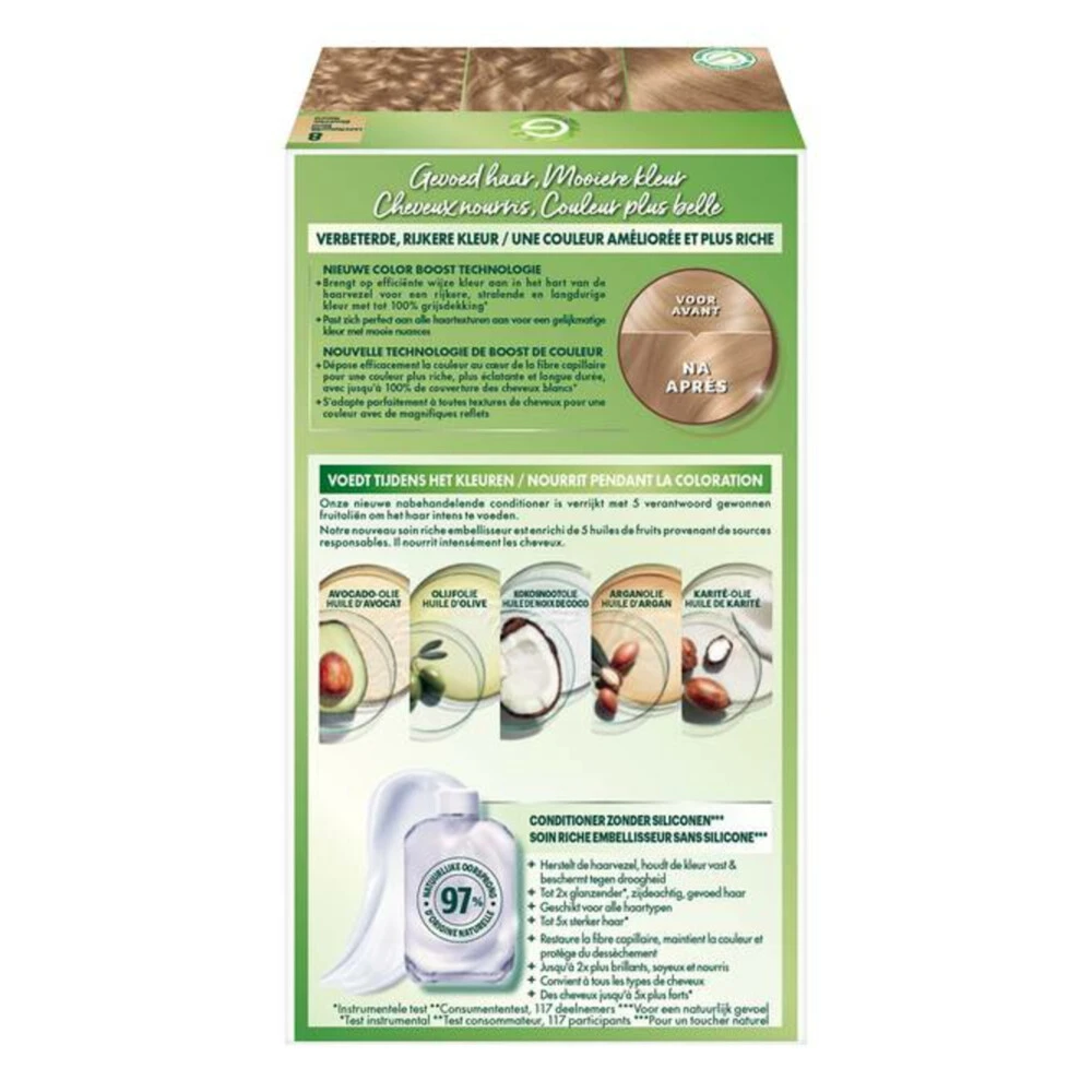 Garnier Nutrisse Creme Haarverf 80 - Licht Natuurlijk Blond - Afbeelding 2