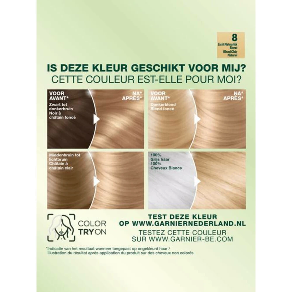 Garnier Nutrisse Creme Haarverf 80 - Licht Natuurlijk Blond - Afbeelding 3