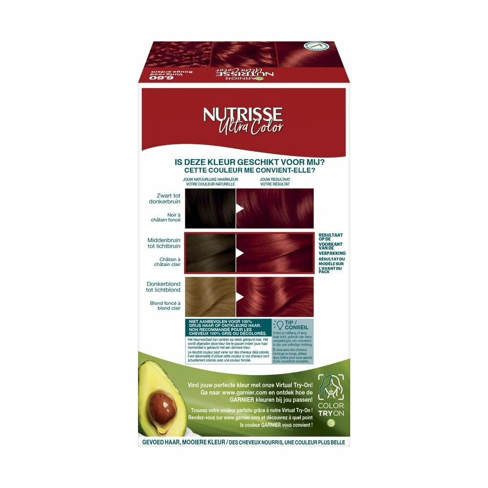 Garnier Nutrisse Ultra Color 6.60 - Vurig Rood - Afbeelding 3