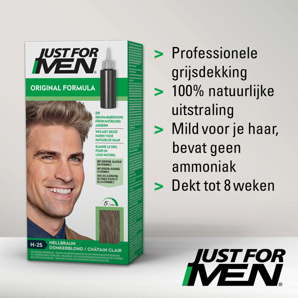 Just For Men Original Haarverf Donkerblond - Afbeelding 2