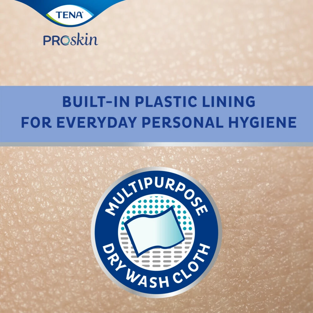 TENA Wash Glove Plastic Binnenkant - Afbeelding 3