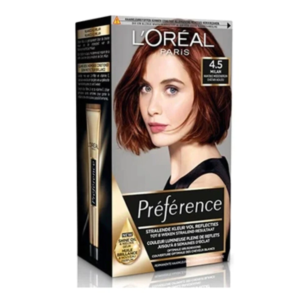 L'Oreal Lu0027Oréal Preference Haarkleuring 4.5 Riviera - Mahonie Middenbruin - Afbeelding 2