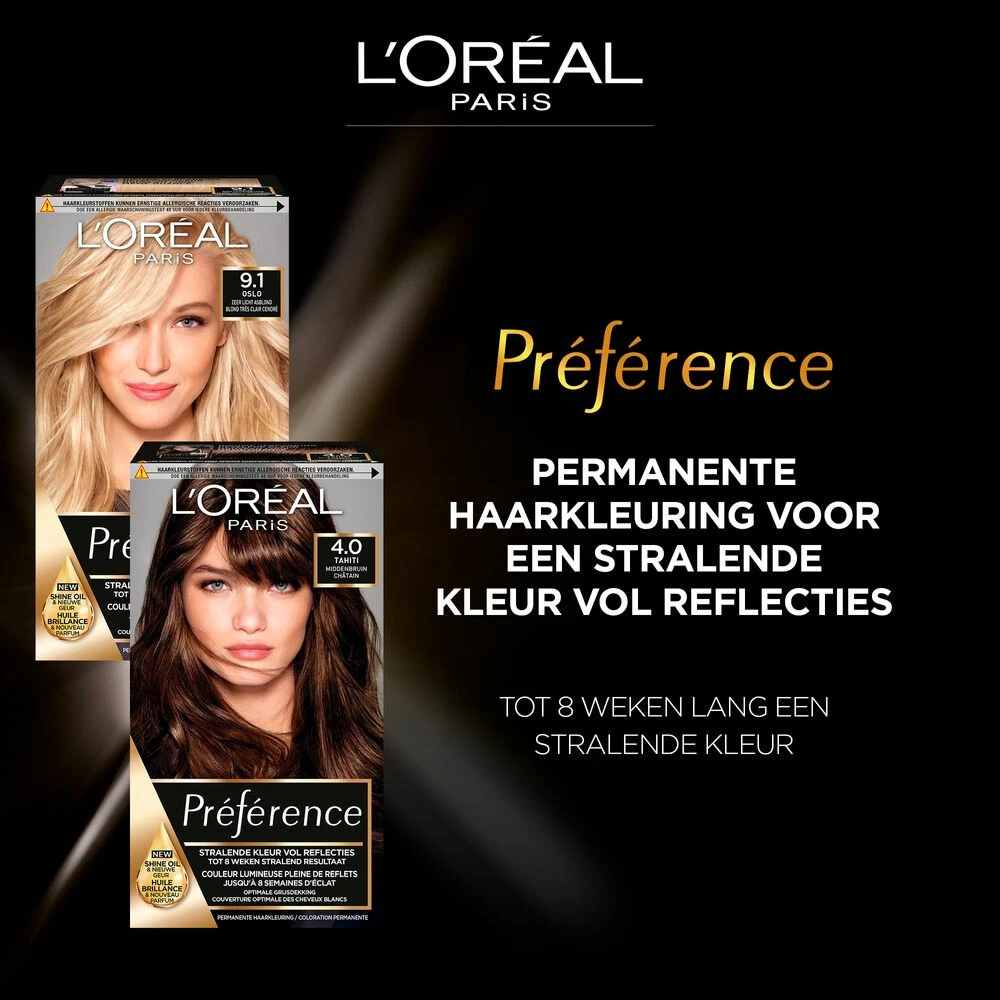 L'Oreal Lu0027Oréal Preference Haarkleuring 4.15 Caracas - Diep Kastanjebruin - Afbeelding 4
