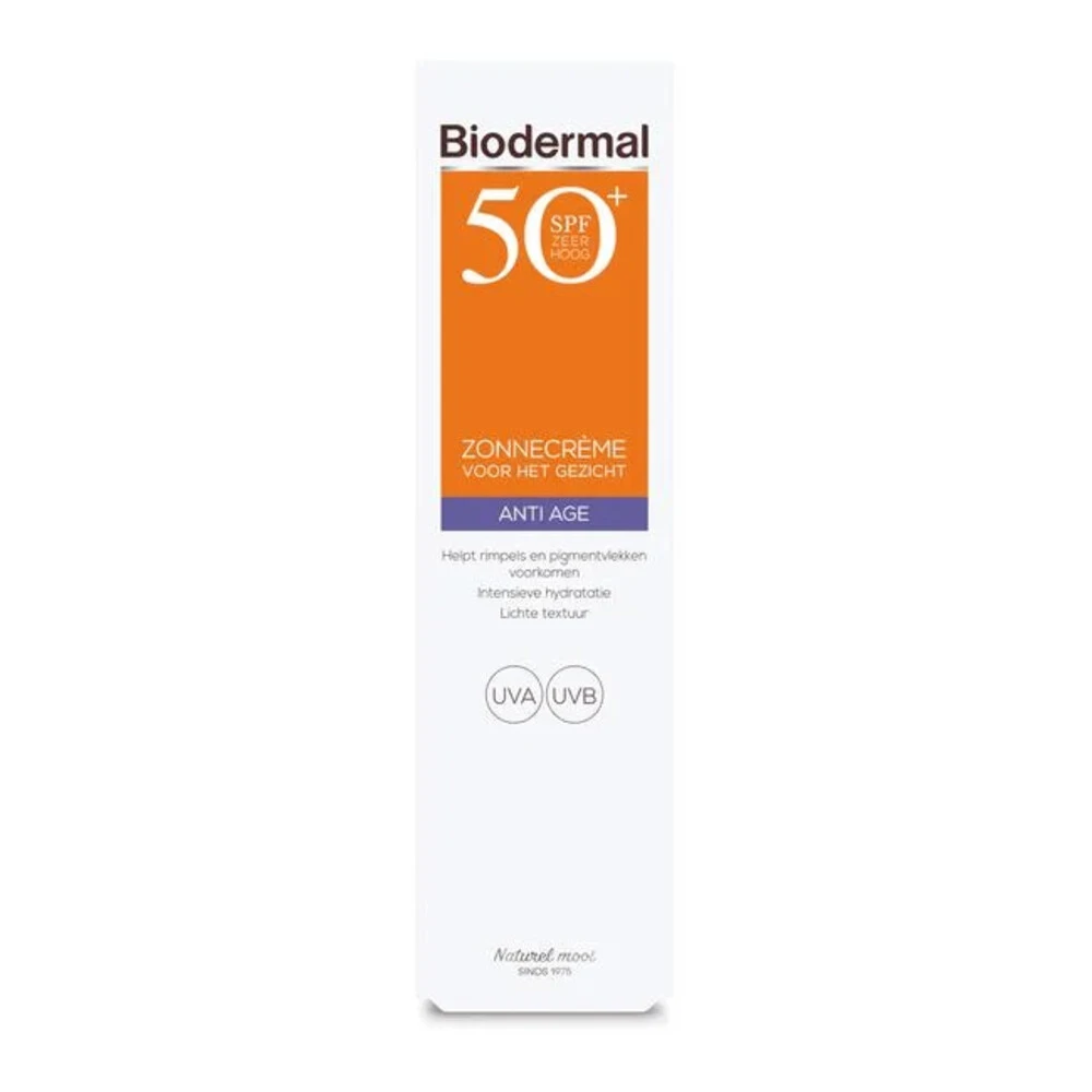 2x Biodermal Zonnecreme Gezicht Anti Age SPF 50+