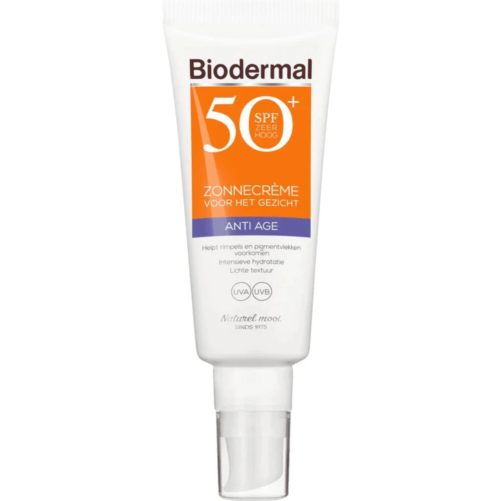 2x Biodermal Zonnecreme Gezicht Anti Age SPF 50+ - Afbeelding 2