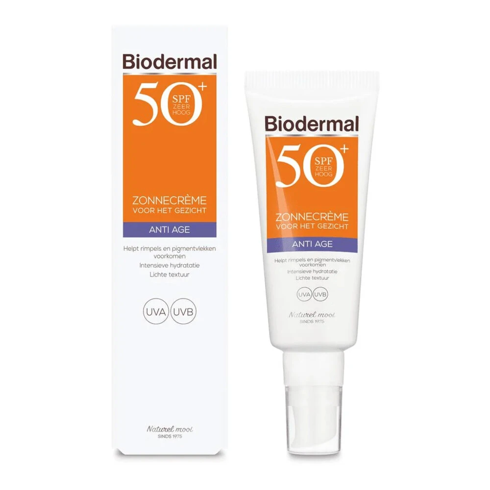 2x Biodermal Zonnecreme Gezicht Anti Age SPF 50+ - Afbeelding 3