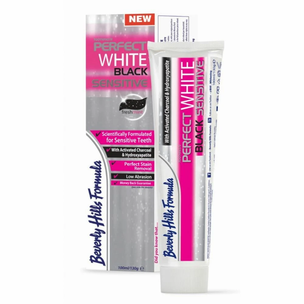 3x Beverly Hills Tandpasta Perfect White Black Sensitive - Afbeelding 2