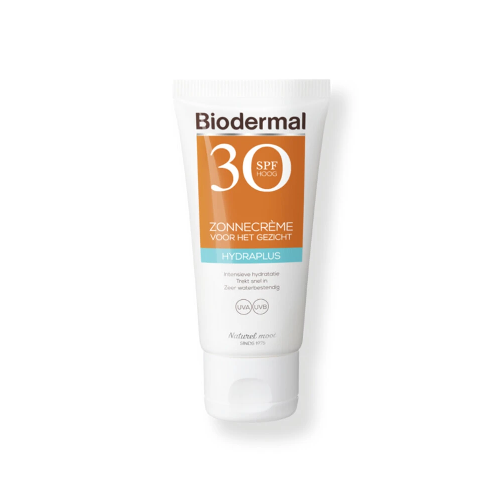 2x Biodermal Zonnecrème Gezicht Hydraplus SPF 30