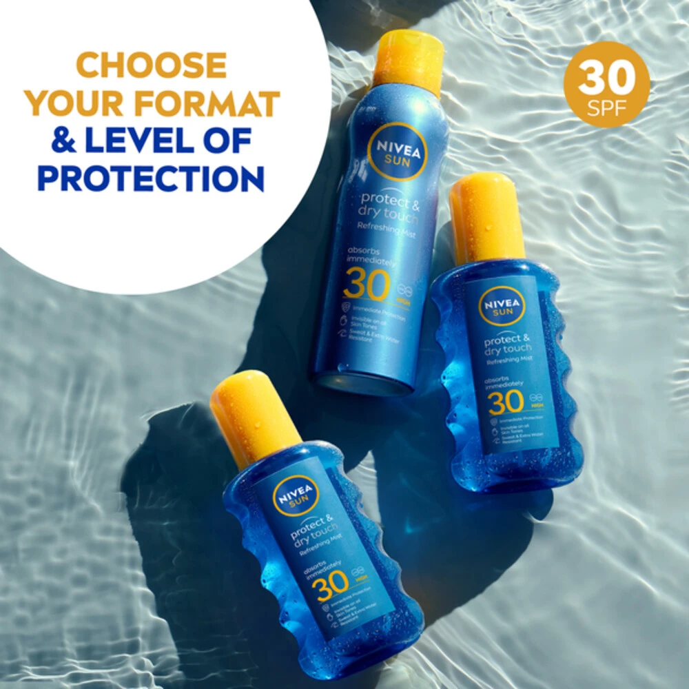 Nivea Sun Protect En Dry Touch Verfrissende Vernevelende Spray SPF 30 - Afbeelding 3