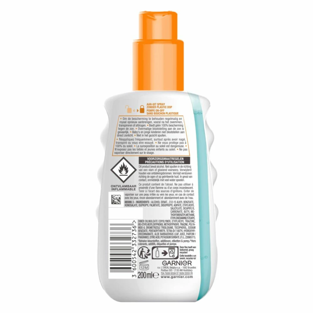 Garnier Ambre Solaire Invisible Protect Transparante Zonnebrandspray SPF 30 Aloe Vera - Afbeelding 2