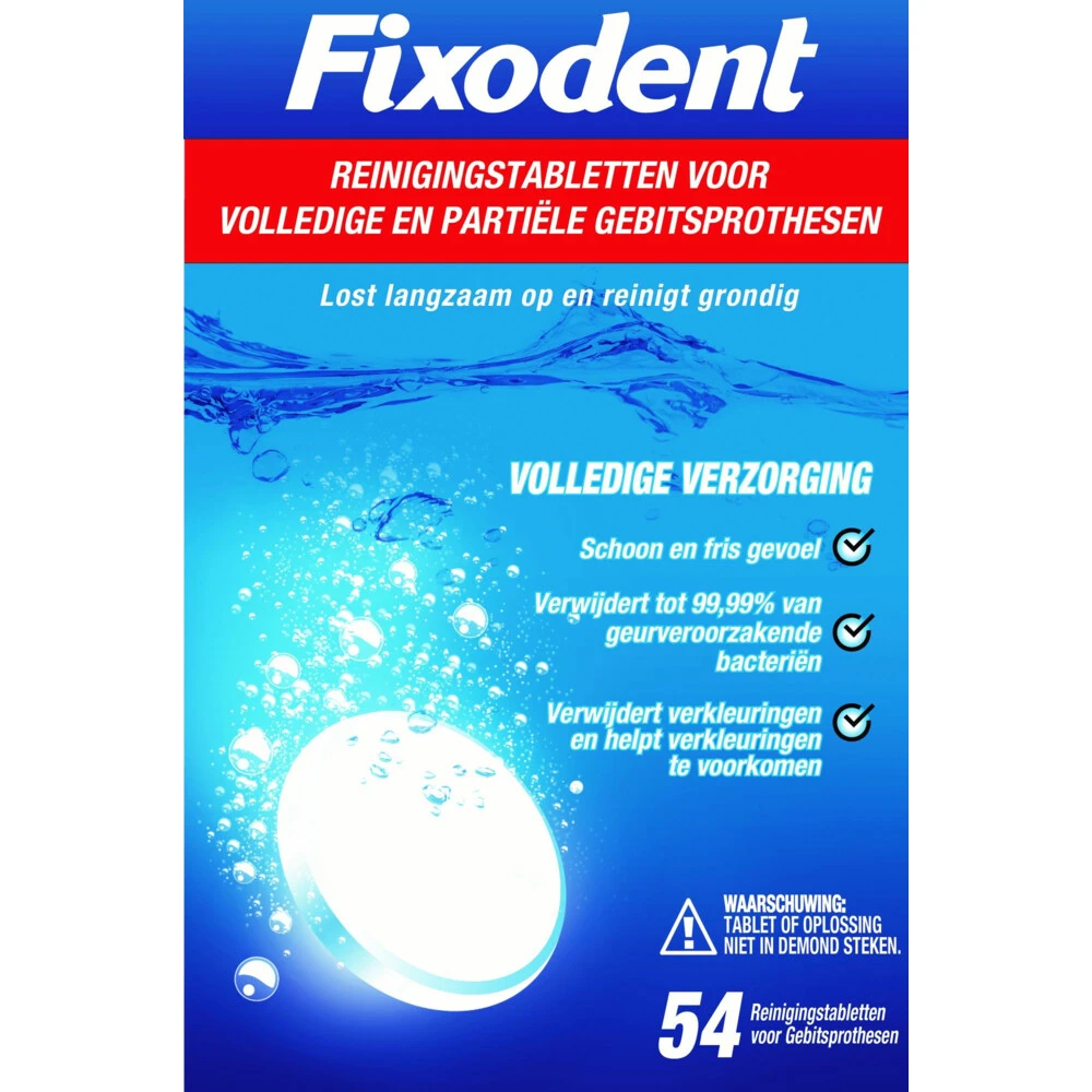 3x Fixodent Reinigingstabletten Complete Care